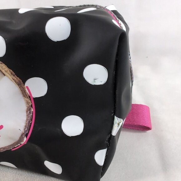Victorias Secret PINK Loco for Coco Polka Dot Toiletry Cosmetic Bag Travel Black - Picture 2 of 16